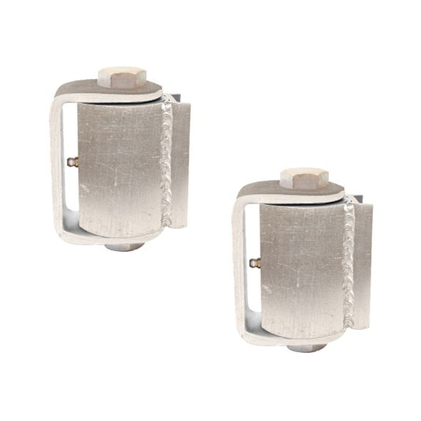 LiftMaster GUARDIAN Heavy Duty FlatRound Mounted Roller Cage Bearing Gate Hinge (Pair) Zinc