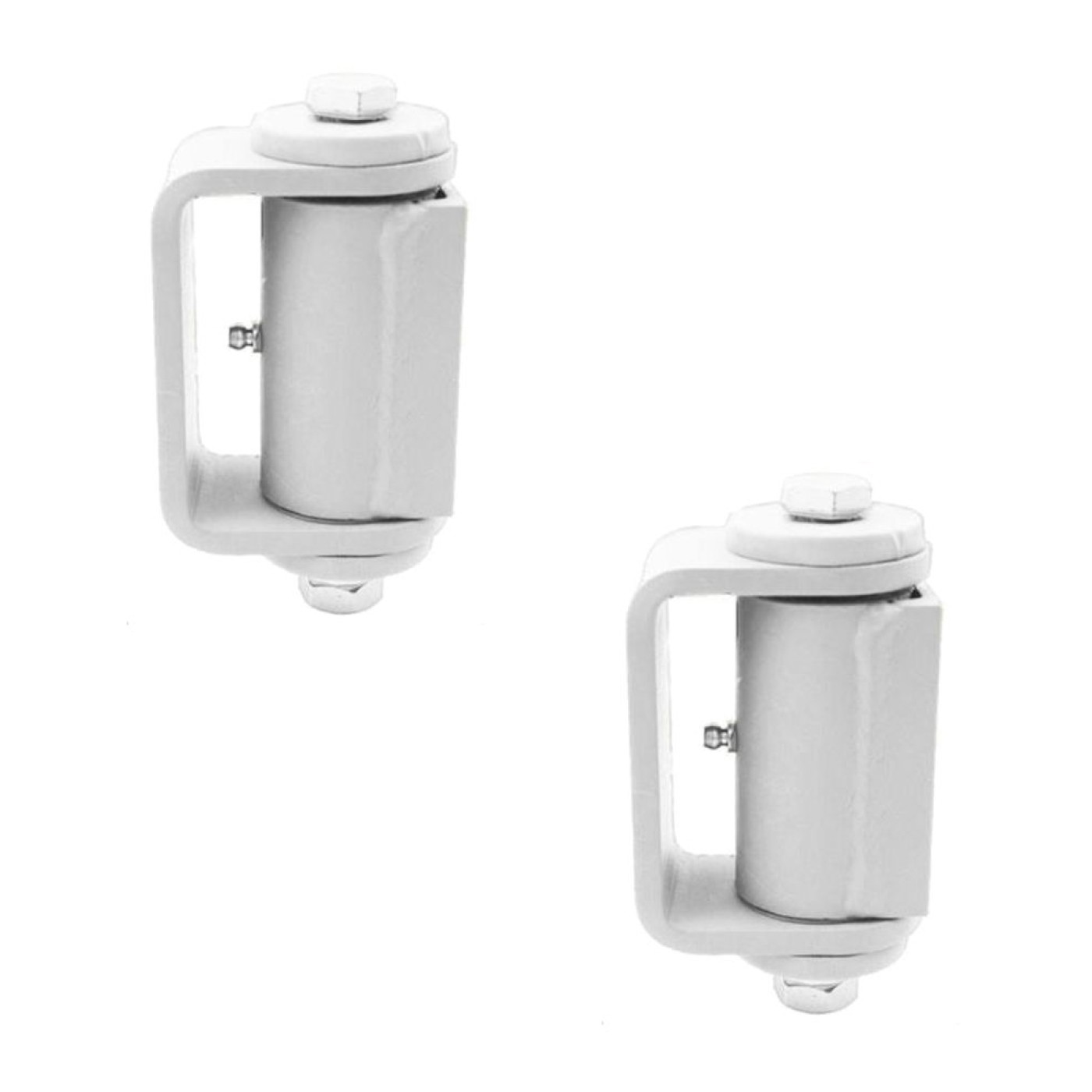 LiftMaster GUARDIAN Adjustable Flat Mounted Roller Cage Bearing Gate Hinge (Pair) Prime Coated