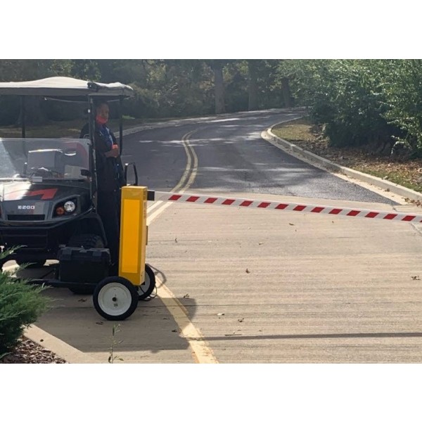 Towable Battery Operated Barrier Automatic Gate Opener Compact TUG Jr.  9' Arm Towable Utility Barrier Gate