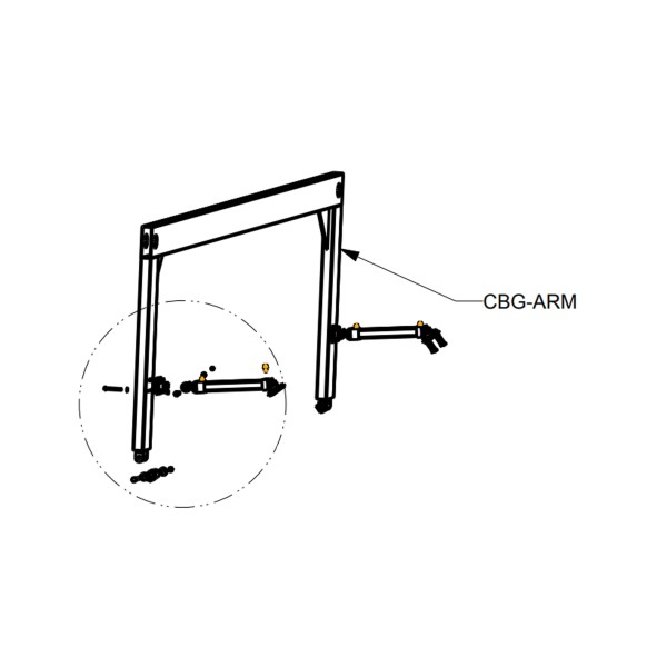 Spike Systems Replacement 14' Crash Gate Arm for CBG-140 - CBG-140-Arm