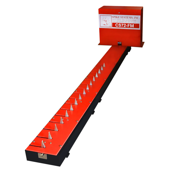Spike Systems 9' Heavy-Duty Motorized In-Ground Flush Mounted Spike Traffic Controller, Left Handed - (Red)