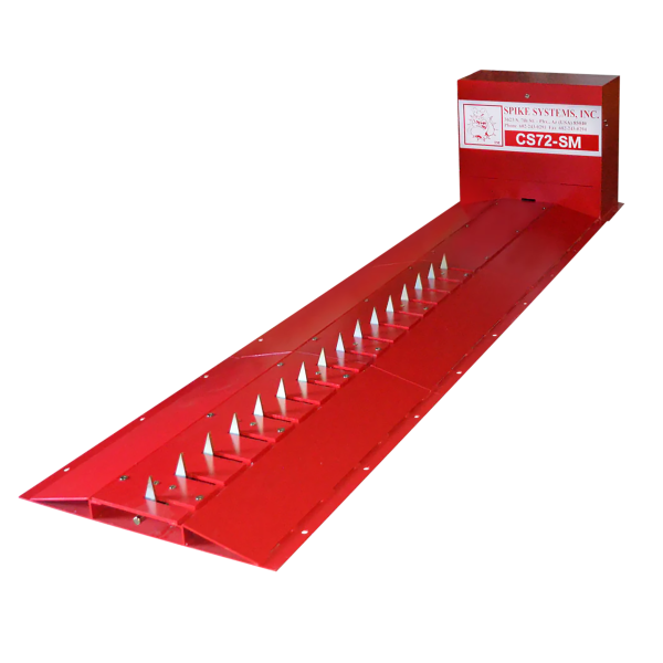 Spike Systems 9' Heavy-Duty Surface Mounted Motorized Spike Traffic Controller Left Hand - (Red)