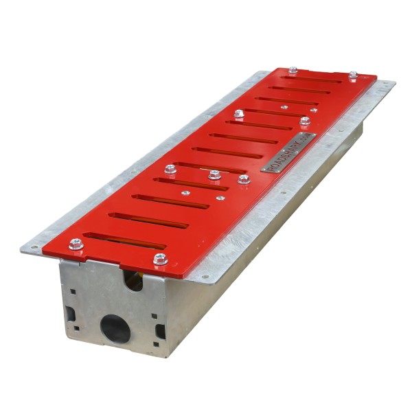 Roadshark Low-Profile 48" Heavy-Duty Traffic Spike (3/8" Coverplate) Galvanized Red - LPS48-R-G (Traffic Spikes)