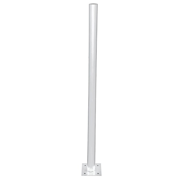 Delta Scientific 48" High Post w/ 12" Square Mounting Flange for Warning Signs - White