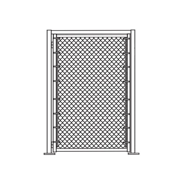 4' x 6' Prehung Chain Link Surface-Mount Walk Gate Kit 
