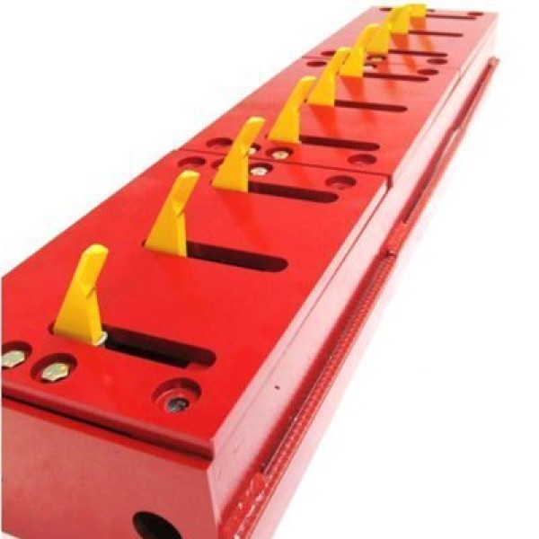 Road Blade 3' Flush Mount 36" L x 8" W Traffic Spike Section with Latch Downs (Red) - RB72-3HD