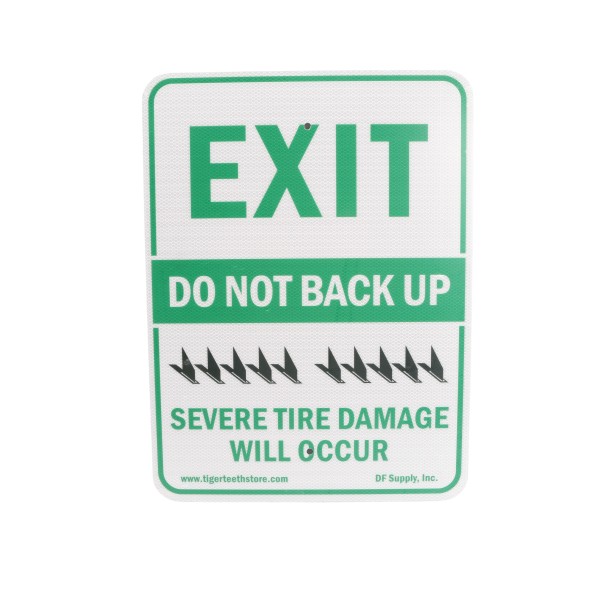 Road Shark Tiger Teeth Warning Sign (Exit) - WSE