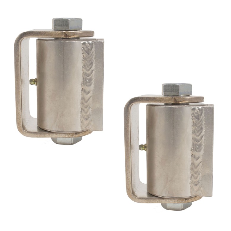 LiftMaster GUARDIAN Heavy Duty Flat Mounted Roller Cage Bearing Gate Hinge (Pair) Zinc Plated