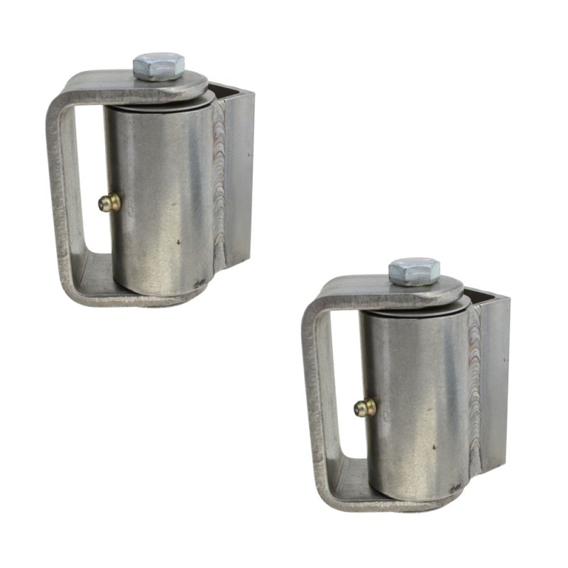 LiftMaster GUARDIAN Specialty Flat Mounted Roller Cage Bearing Gate Hinge (Pair) Stainless Steel