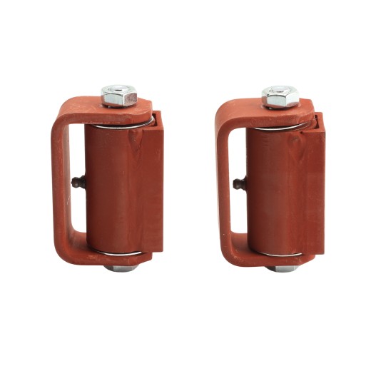 LiftMaster GUARDIAN Flat Mounted Roller Cage Bearing Gate Hinge (Pair) Prime Coated - 2100P (Hinges-Finishes)