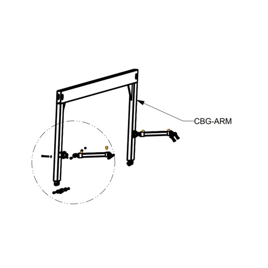 Spike Systems Replacement 14' Crash Gate Arm for CBG-140 - CBG-140-Arm