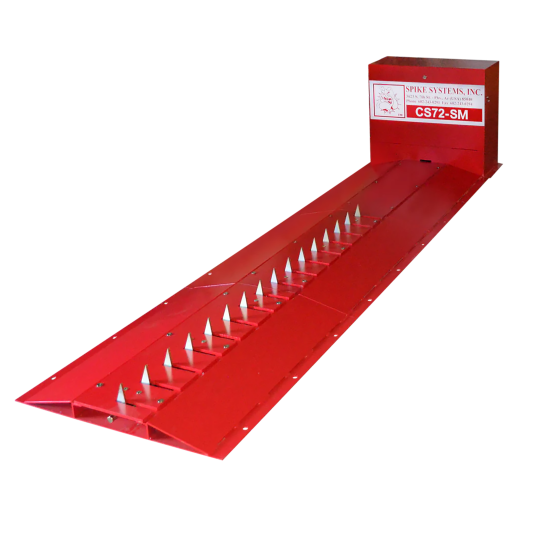 Spike Systems 9' Heavy-Duty Surface Mounted Motorized Spike Traffic Controller Right Hand - (Red)
