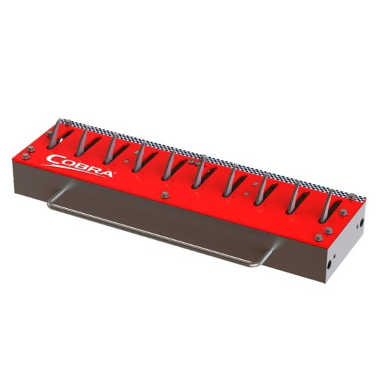 COBRA 3' In-Ground Traffic Spike Section - Galvanized (Red Model Shown)