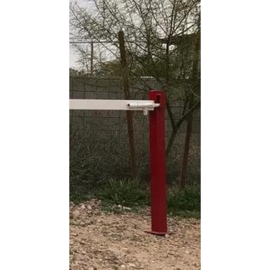 Secure Lane Lift Barrier Arm Receiving Post (With U Cradle), 6" X 6" Pad Mounting Plate - SL-RPL