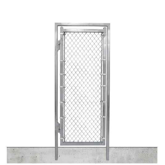3' x 6' Prehung Chain Link In-Ground Mount Walk Gate Kit 
