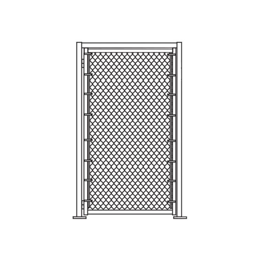 3' x 6' Prehung Chain Link Surface-Mount Walk Gate Kit 