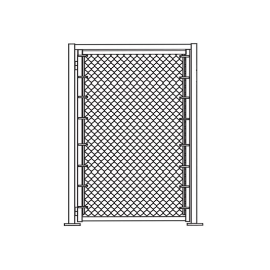 4' x 6' Prehung Chain Link Surface-Mount Walk Gate Kit 
