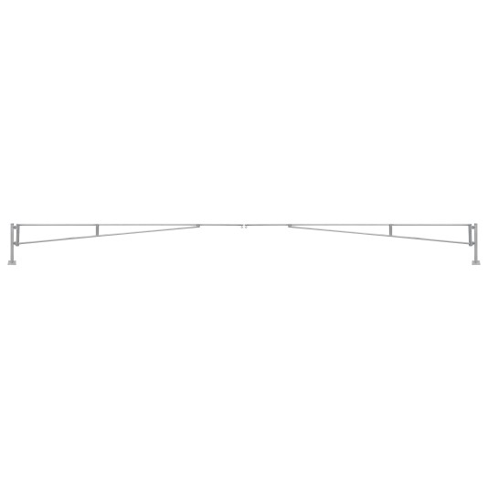 Swing Sentinel 40' (12.19 m) Manual Double Leaf Swing Barrier Gate Arm Kit (Surface Mount) - Galvanized