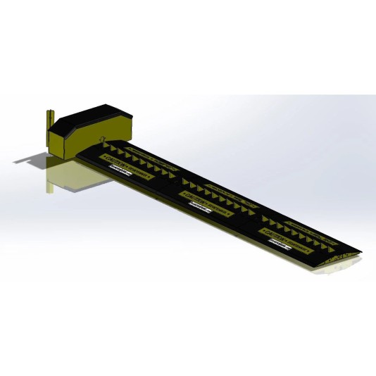 Roadshark 12ft Surface Mount Hydraulic Traffic Spike System w/ 4.36" Blades (Right Handed) - SMO1200-RH-110V (Traffic Spikes)