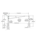 Sentinel Single In-Ground Manual Swing Barrier Gate with 10' (3.05 m) Arm (Galvanized)