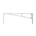 SENTINEL 10' (3.05 m) Manual Single Leaf Swing Barrier Gate Arm Kit - Galvanized - 14010-10 (Receiver Post Sold Separately)
