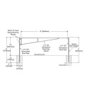 Sentinel Single In-Ground Manual Swing Barrier Gate with 12' (3.65 m) Arm (Galvanized)