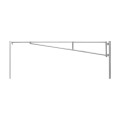 SENTINEL 12' (3.65 m) Manual Single Leaf Swing Barrier Gate Arm - Galvanized - 14010-12 (Receiver Post Sold Separately)