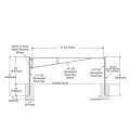 Sentinel Single In-Ground Manual Swing Barrier Gate with 15' (4.57 m) Arm (Galvanized)