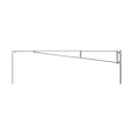SENTINEL 15' (4.57 m) Manual Single Leaf Swing Barrier Gate Arm Kit - Galvanized - 14010-15