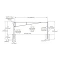 Sentinel Single In-Ground Manual Swing Barrier Gate with 20' (6.09 m) Arm (Galvanized)