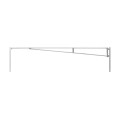 SENTINEL 20' (6.09 m) Manual Single Leaf Swing Barrier Gate Arm - Galvanized - 14010-20 (Receiver Post Sold Separately)