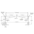 Sentinel Double In-Ground Manual Swing Barrier Gate with 20' (6.09 m) Arm (Galvanized)