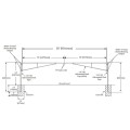 Sentinel Double In-Ground Manual Swing Barrier Gate with 30' (9.14 m) Arm (Galvanized)