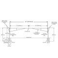 Sentinel Double In-Ground Manual Swing Barrier Gate with 40' (12.19 m) Arm (Galvanized)