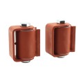 LiftMaster GUARDIAN Heavy Duty Flat-Round Mounted Roller Cage Bearing Gate Hinge (Pair) Prime Coated - 2015P