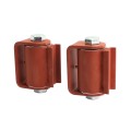 LiftMaster GUARDIAN Heavy Duty Flat-Round Mounted Roller Cage Bearing Gate Hinge (Pair) Prime Coated - 2015P