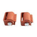 LiftMaster GUARDIAN Heavy Duty Flat-Round Mounted Roller Cage Bearing Gate Hinge (Pair) Prime Coated - 2015P