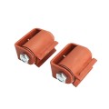 LiftMaster GUARDIAN Heavy Duty Flat-Round Mounted Roller Cage Bearing Gate Hinge (Pair) Prime Coated - 2015P