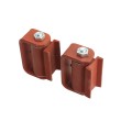LiftMaster GUARDIAN Flat-Round Mounted Roller Cage Bearing Gate Hinge (Pair) Prime Coated - 2115P