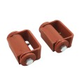 LiftMaster GUARDIAN Adjustable Flat Mounted Roller Cage Bearing Gate Hinge (Pair) Prime Coated - 3100P