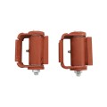 LiftMaster GUARDIAN Adjustable Round Mounted Roller Cage Bearing Gate Hinge (Pair) Prime Coated - 3110P