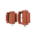 LiftMaster GUARDIAN Adjustable Round Mounted Roller Cage Bearing Gate Hinge (Pair) Prime Coated - 3110P