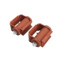 LiftMaster GUARDIAN Adjustable Round Mounted Roller Cage Bearing Gate Hinge (Pair) Prime Coated - 3110P