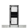 Black In-Ground Prehung gate with Panic Bar Kit
