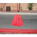 COBRA 3’ (914 mm) Surface Mount Traffic Spike Section - Powder Coated Red - 12300P Installation