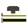 Roadshark 3ft Low-Profile In-Ground Electric 1-Way Traffic Spikes w/ 16" Wide Cover Plate - LPEW48