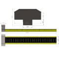 Roadshark 12ft Surface Mount Hydraulic Traffic Spike System w/ 4.36" Blades (Right Handed) - SMO1200-RH-110V (Traffic Spikes)