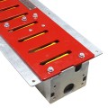 Roadshark Low-Profile 48" Heavy-Duty Traffic Spike (3/8" Coverplate) Galvanized Red - LPS48-R-G (Traffic Spikes)