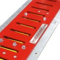 Roadshark Low-Profile 48" Heavy-Duty Traffic Spike (3/8" Coverplate) Galvanized Red - LPS48-R-G (Traffic Spikes)