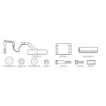 LiftMaster Articulating Barrier Arm Hardware Kit For MA024-10 and MA034 - MA033 (Line Drawing Shown)